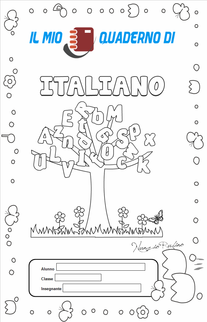 Copertina Quaderno Di Italiano