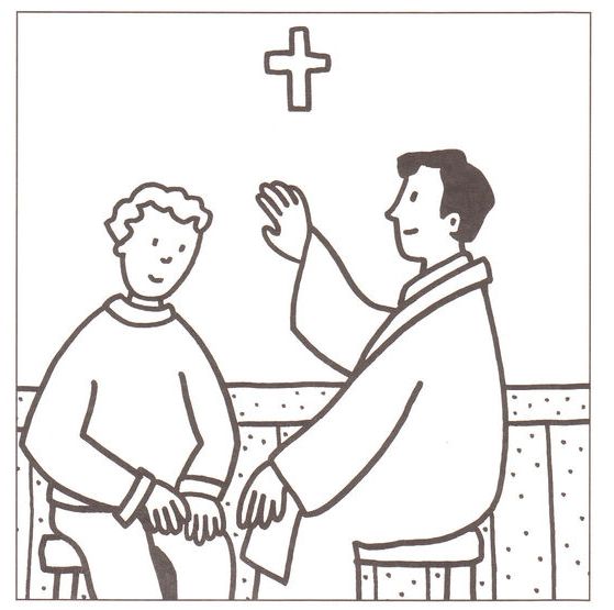 sacrament of confession coloring pages - photo #38