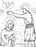 battesimo di Gesù da colorare