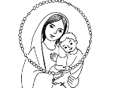 disegno maria di Nazareth da colorare