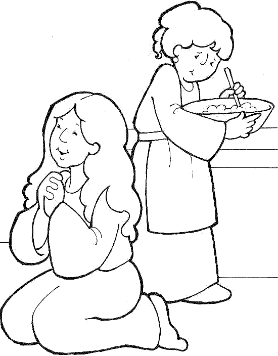 Marta e Maria disegno da colorare