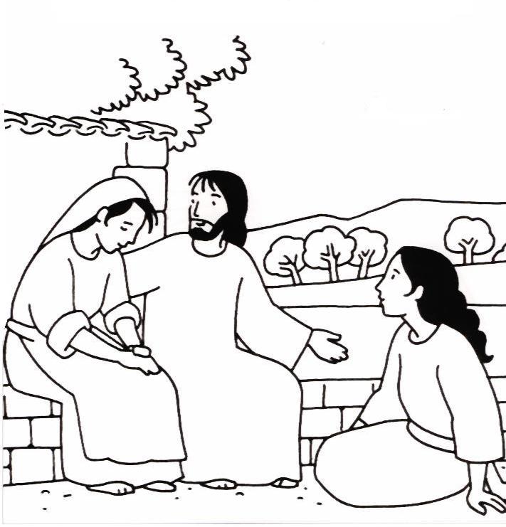 Marta e Maria disegno da colorare