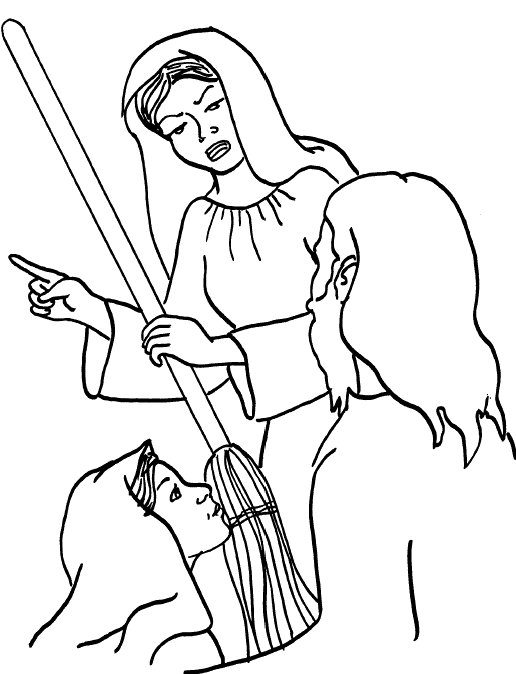 Marta e Maria disegno da colorare
