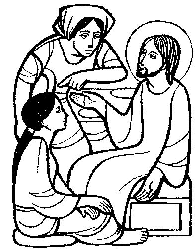 Marta e Maria disegno da colorare