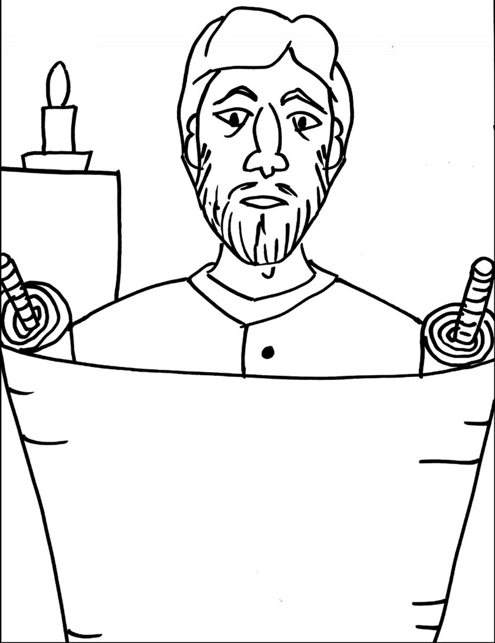 david coloring pages bible scrolls - photo #18