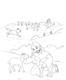 Il buon pastore disegno da colorare