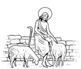 il buon pastore da colorare