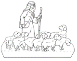 Il buon pastore disegno da colorare