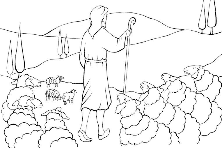 david coloring pages shepherd - photo #34