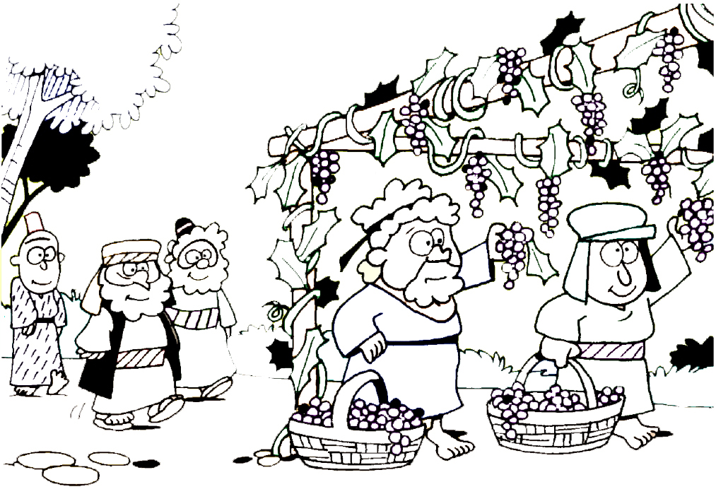 i lavoratori della vigna da colorare