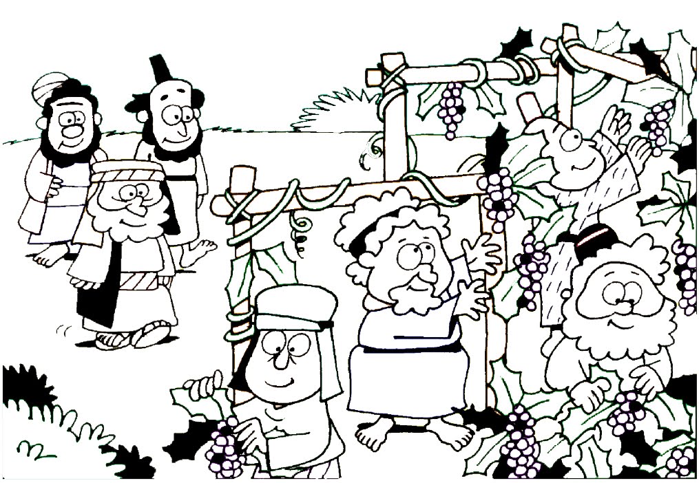 i lavoratori della vigna da colorare