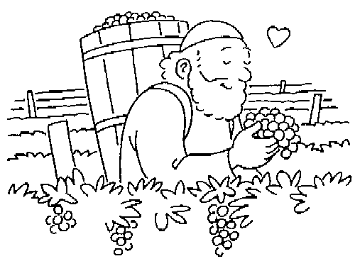 i lavoratori della vigna da colorare