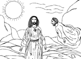 Gesù tentato nel deserto disegno da colorare