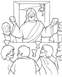 ultima cena disegno da colorare
