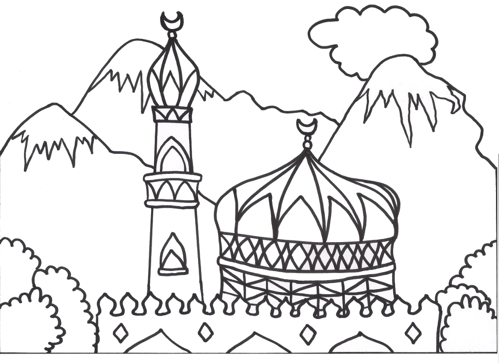 moschea da colorare