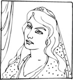 Regina Ester da colorare