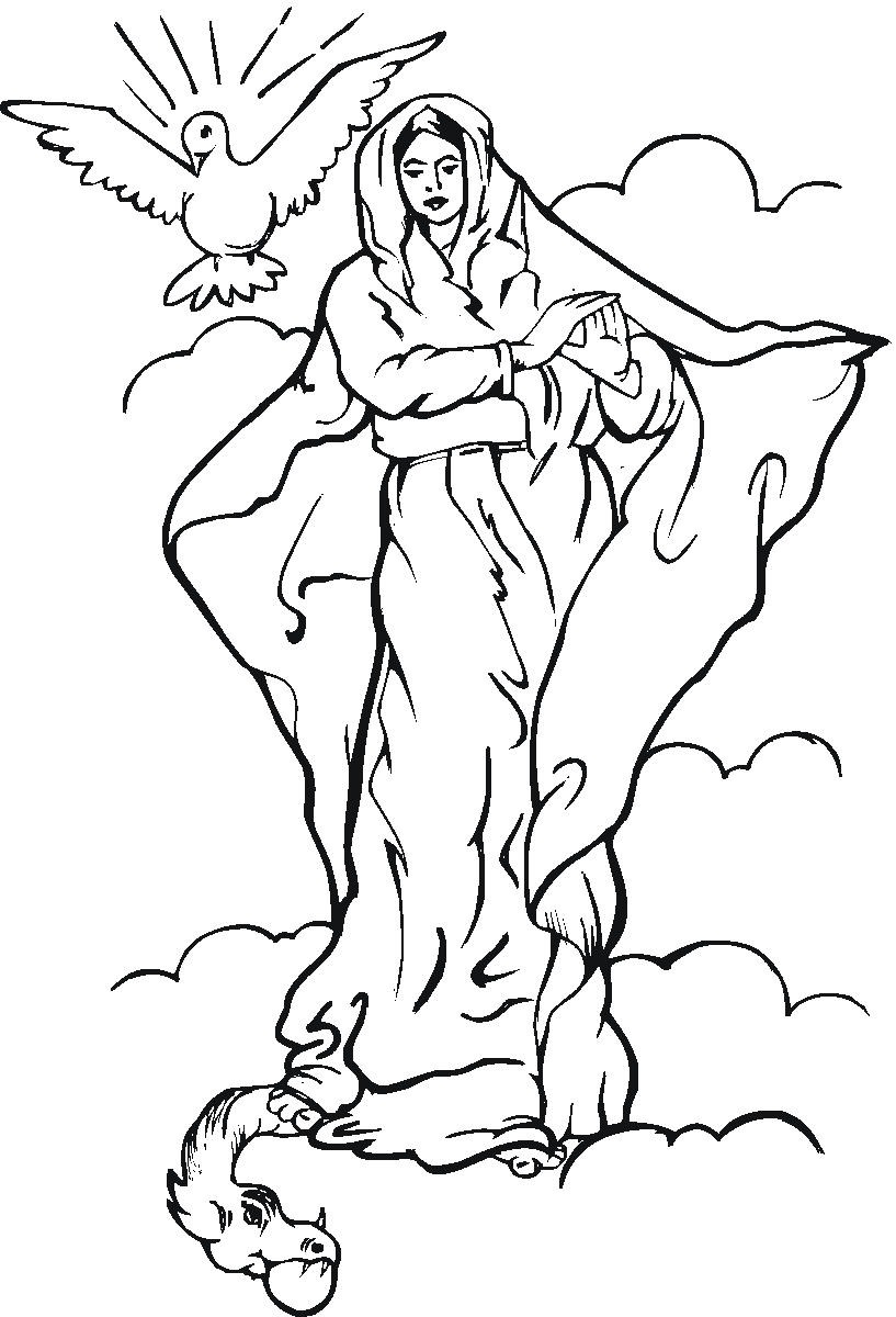 immacolata concezione da colorare