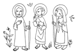 la sacra famiglia di Gesù da colorare