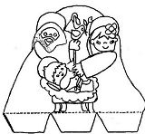 la sacra famiglia di Gesù da colorare