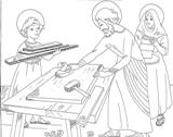 la sacra famiglia di Gesù da colorare