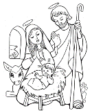la sacra famiglia di Gesù da colorare