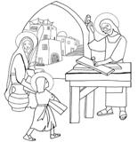 la sacra famiglia di Gesù da colorare