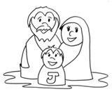 la sacra famiglia di Gesù da colorare