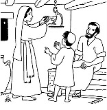 la sacra famiglia di Gesù da colorare