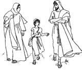 la sacra famiglia di Gesù da colorare