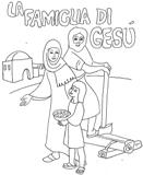 la sacra famiglia di Gesù da colorare