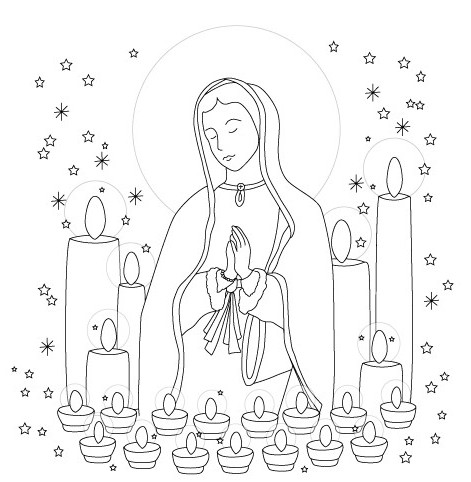 immacolata concezione da colorare