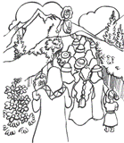 discorso della montagna da colorare