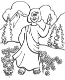 discorso della montagna da colorare