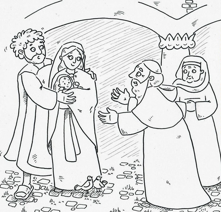 Presentazione Di Gesa1 Al Tempio Disegni Da Colorare