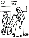 via crucis da colorare