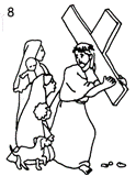 via crucis da colorare