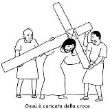 via crucis da colorare