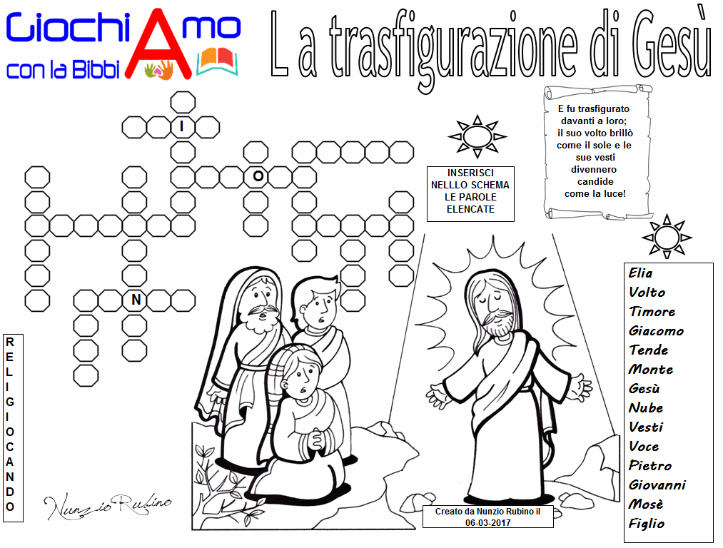 La Trasfigurazione di Gesù